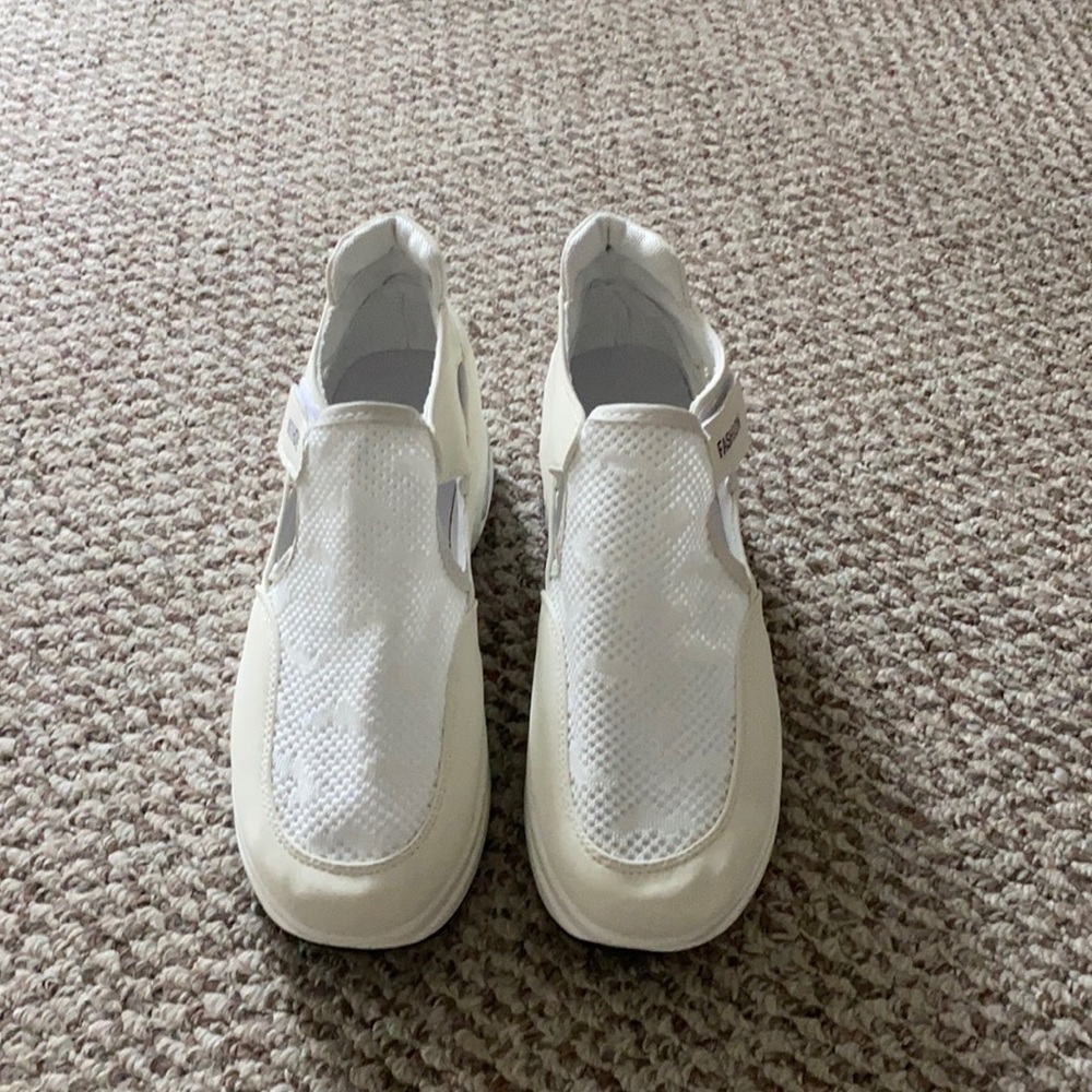 Fashion air cushion sole woven velcro sneakers